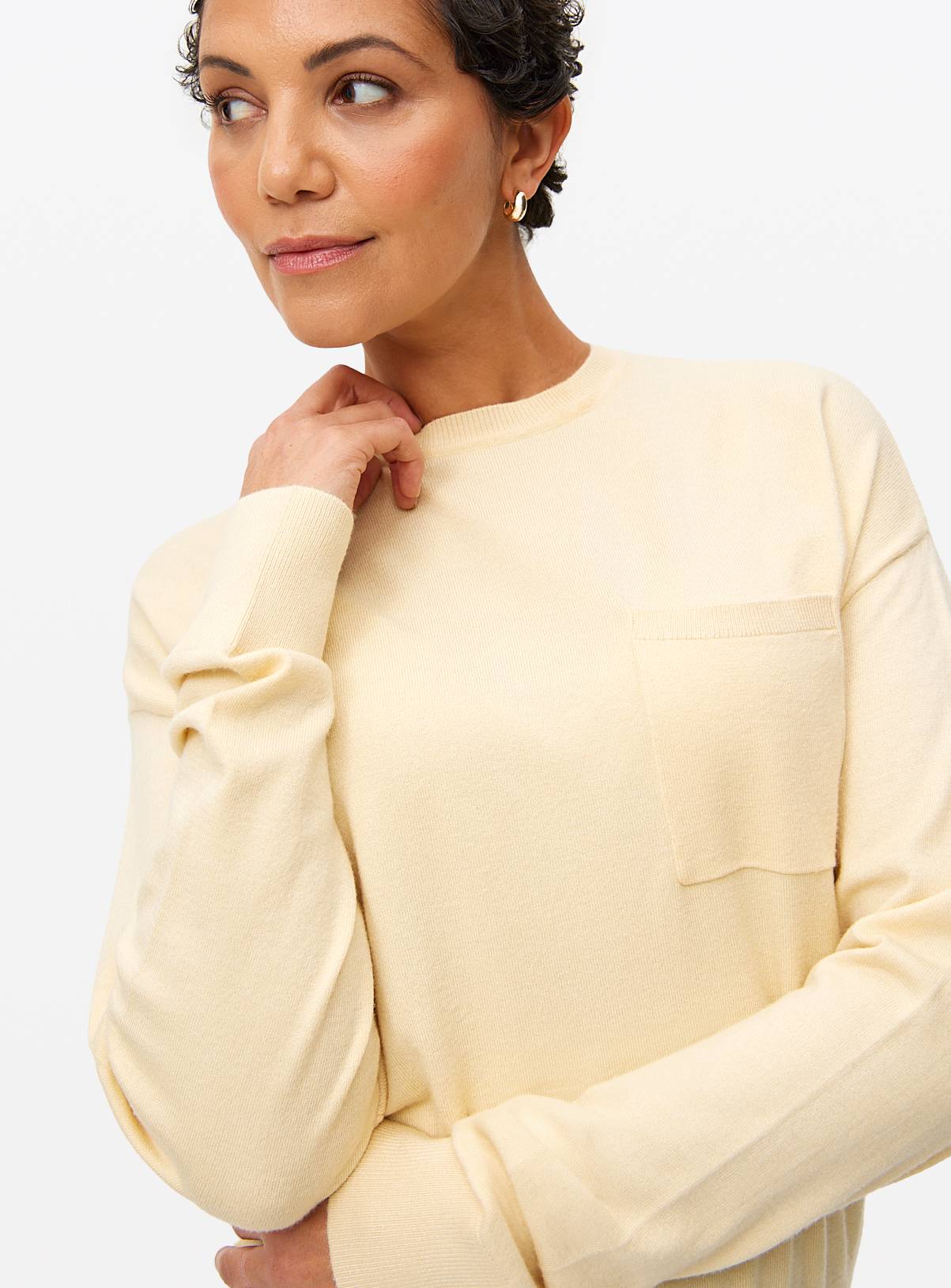 Light Yellow Soft Touch Pocket Jumper 14 - Image 3